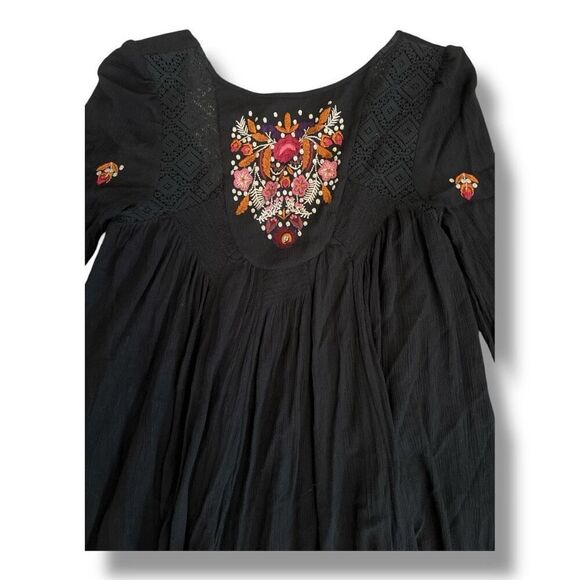Free People Mojave A-Line Embroidered Dress Size Extra Small - Picture 4 of 7